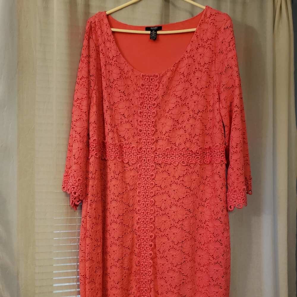 Pink/coral 3x Alfani lace dress